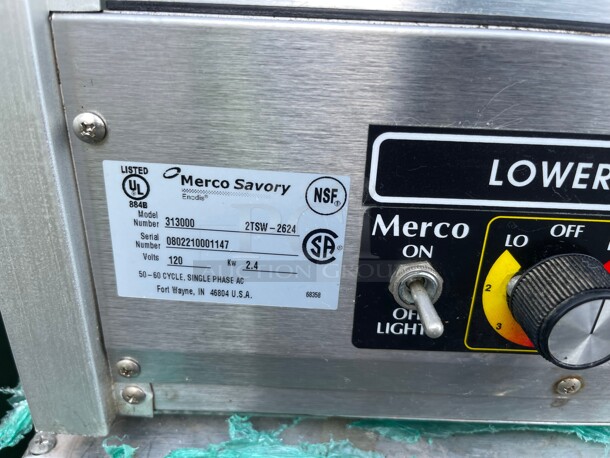 New! Merco Savory 2TSW 26 inch Pass Through Countertop Warmer Merchandiser G3B NSF 115 Volt Tested and Working! - Image 9 of 10