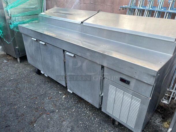 Wow! Traulsen VPS90S 90in 12-Pan Commercial Refrigerated Pizza Table NSF 115 Volt Tested and Working - Image 2 of 9