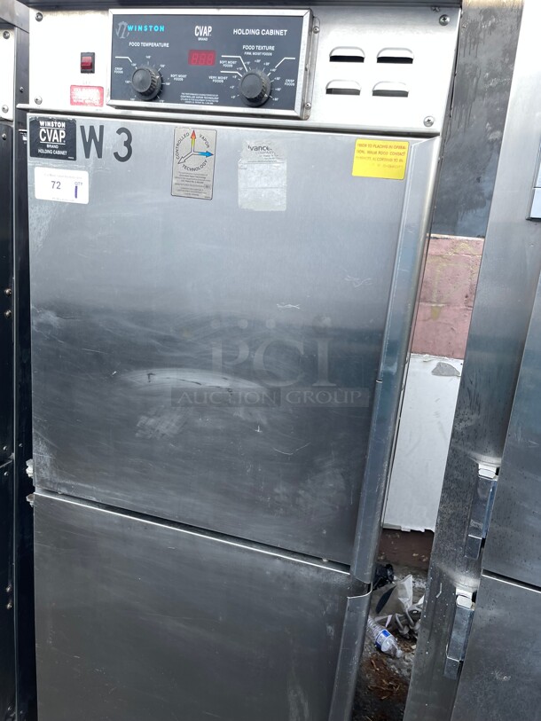 WOW! Winston CVap 22cf Electric Commercial Holding Cabinet Full Size w/ Fan NSF 220 Volt 1 Phase Tested and Working! - Image 7 of 8