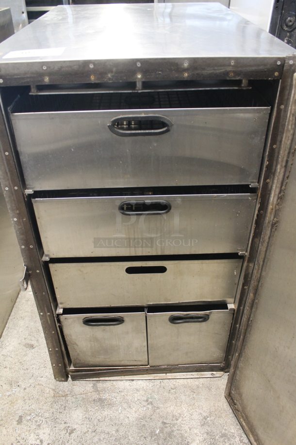 Stainless Steel Commercial Single Door Cooler or Freezer w/ 5 Metal Drawers. 115/200 Volts, 1 Phase. - Image 5 of 7