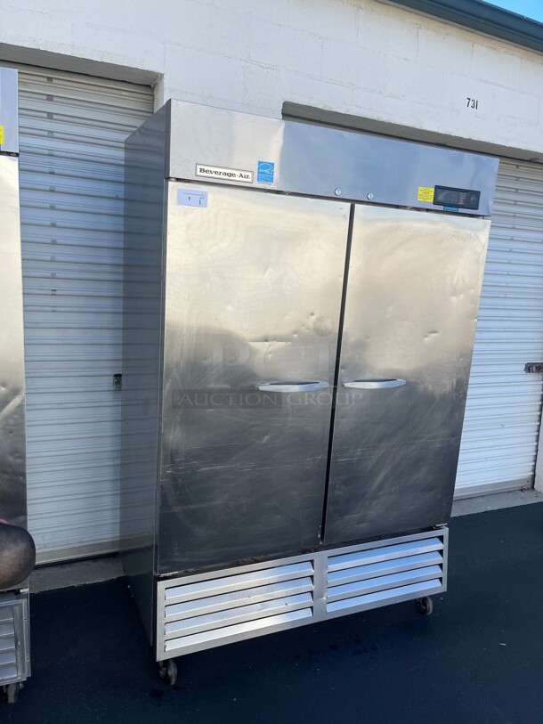 Nice! Beverage Air Commercial Two Door Refrigerator NSF 115 Volt Tested and Working!  - Image 2 of 8