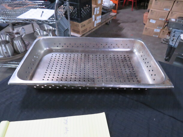 Full Size 2.5 Inch Deep Perforated Hotel Pan.  - Image 1 of 1