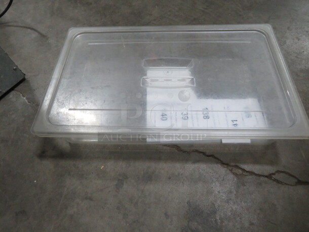 One Full Size 4 Inch Deep Food Storage Container With Lid.