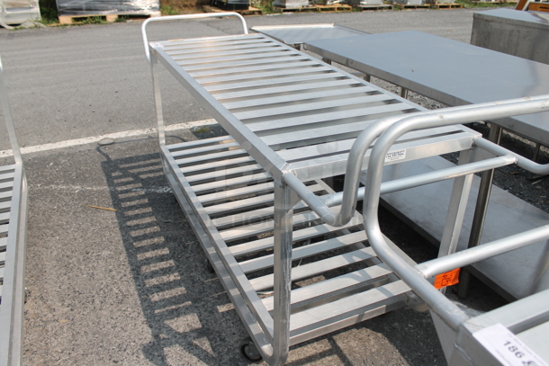 Newage Metal Commercial 2 Tier Cart w/ 2 Push Handle on Commercial Casters. - Image 2 of 3