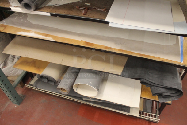 Metal and Wooden 6 Tier Shelving Unit w/ Contents Including Blue Mat Pieces. BUYER MUST REMOVE. - Image 5 of 5