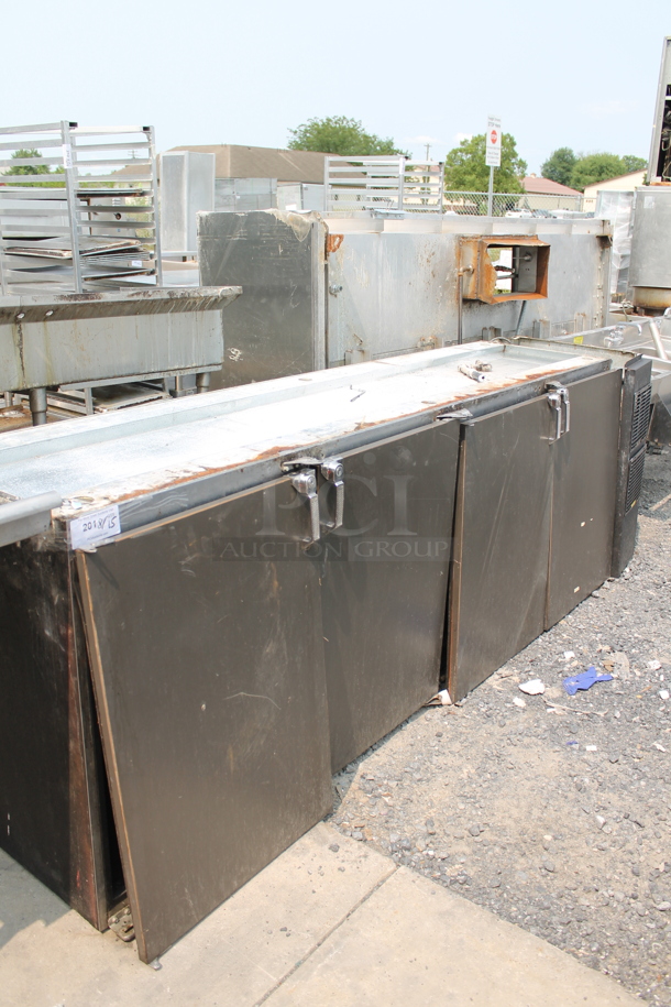 Glastender BB108-L-1-U Metal Commercial 4 Door Back Bar Cooler. Doors Need To Be Reattached. 115 Volts, 1 Phase.  - Image 1 of 10