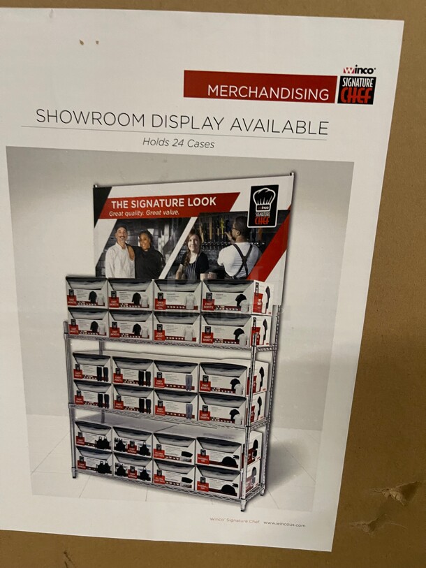 New In A Box! Winco 3-Tier Wire Shelving Set Chrome Plated 18x54x86 inch NSF  - Image 2 of 5