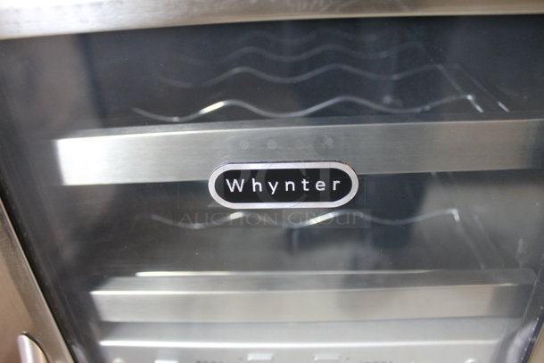 BRAND NEW SCRATCH AND DENT! Whynter WC-211DZ Stainless Steel 21 Bottle Capacity Dual Zone Wine Chiller Merchandiser. 115 Volts, 1 Phase. Tested and Working! - Image 3 of 9