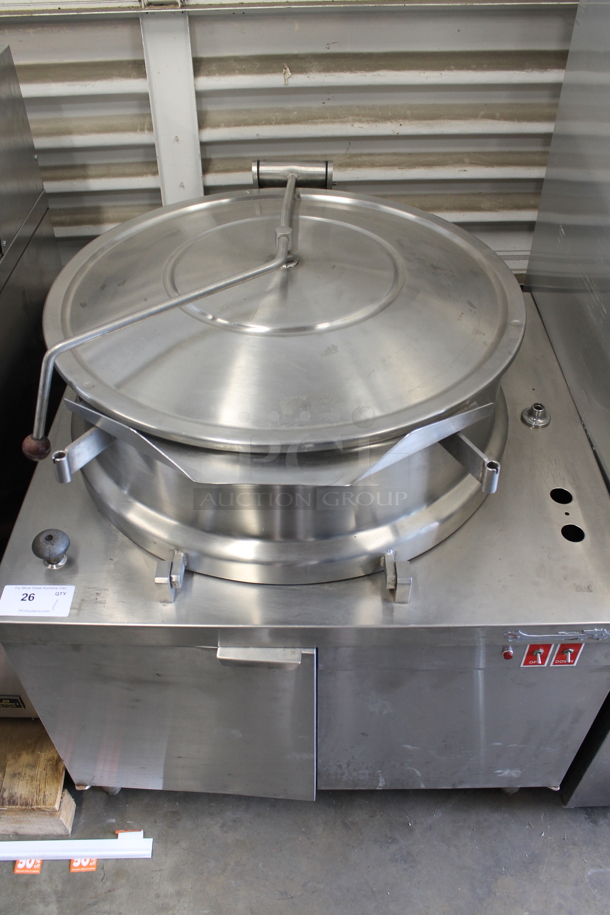 Vulcan Hart VDMT-40 Stainless Steel Commercial Floor Style Direct Steam Powered Steam Kettle. - Image 1 of 8