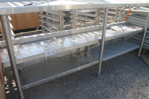 BRAND NEW! Stainless Steel Wall Mount Shelf. Stock Picture - Cosmetic Condition May Vary. 