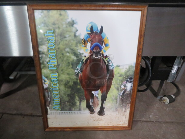 One 19.5X26 Framed  American Pharoah Picture.