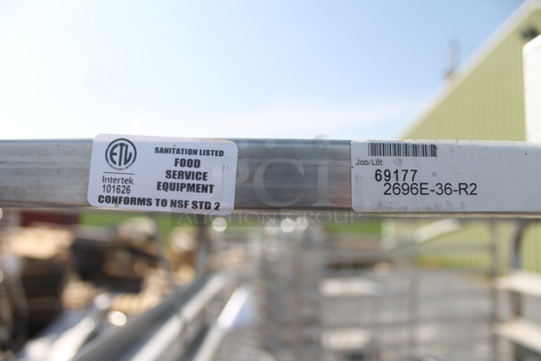 BRAND NEW! Metal Commercial Pan Transport Rack w/ Top Guide Rail for Rack Oven on Commercial Casters.  - Image 4 of 5