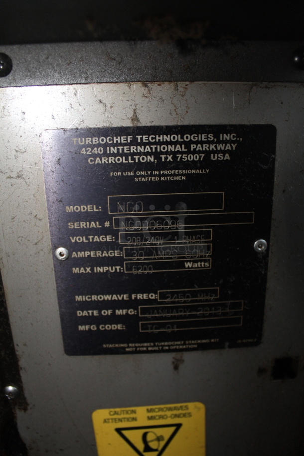 2013 Turbochef NGO Metal Commercial Countertop Electric Powered Rapid Cook Oven. 208/240 Volts, 1 Phase. - Image 9 of 9