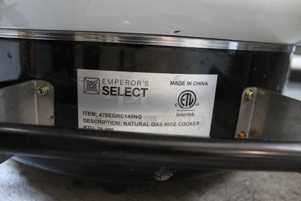 BRAND NEW SCRATCH AND DENT! Emperor's Select 478EGRC140NG Metal Commercial Countertop Natural Gas Powered Rice Cooker. 28,000 BTU. Tested and Working! - Image 6 of 6