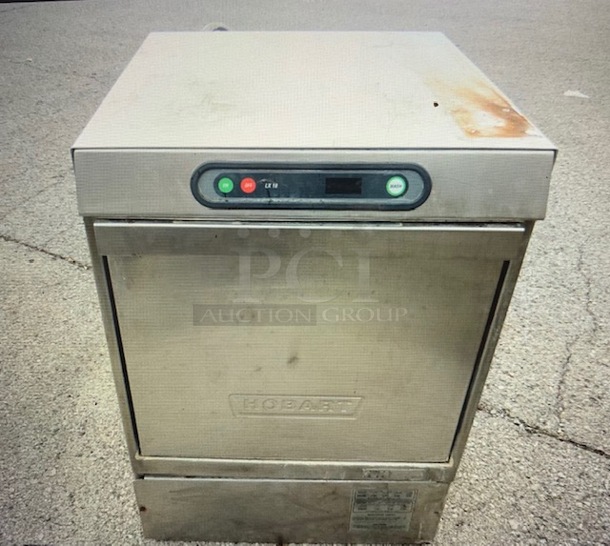One Stainless Steel Hobart Under Counter Dishwasher. Model# LX18. 24X25X34 - Image 1 of 3