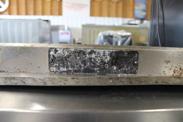 Vulcan Stainless Steel Commercial Natural Gas Powered 6 Burner Range w/ Flat Top, 2 Ovens, Over Shelf and Back Splash.  - Image 11 of 11