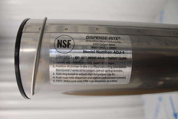 BRAND NEW IN BOX! 9 Dispense-Rite ADJ-1 Commercial Stainless Steel Drop-In Cup Dispenser. 9 Times Your Bid!  - Image 4 of 4