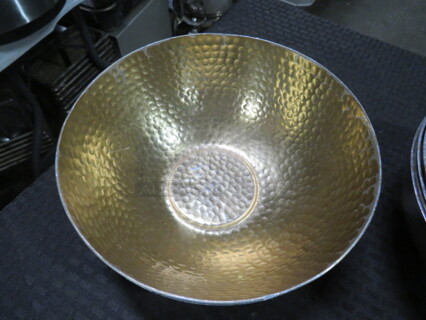 10 Inch Round Gold Threshold Bowl. 3XBID
