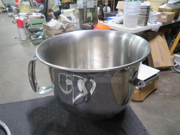 One Stainless Steel Mixer Bowl.