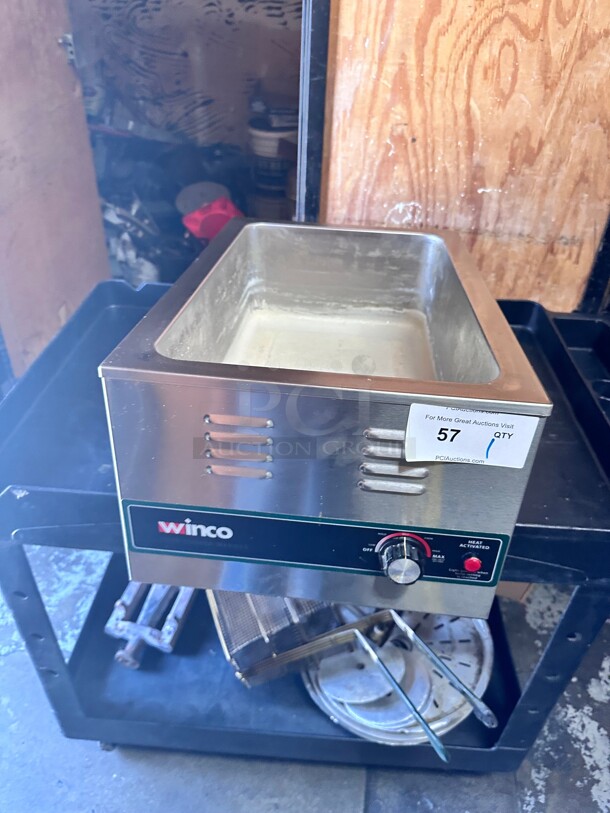 Working! Winco FW-5600 Countertop Food Warmer - Wet w/ (4) 1/3 Pan Wells, 120v NSF Tested and Working! - Image 6 of 6
