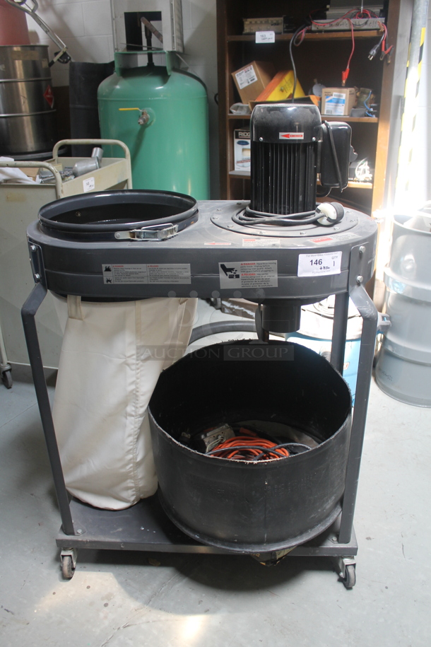 Dayton 3AA28B Gray Metal Dust Collector on Commercial Casters. 115 Volts, 1 Phase. - Image 1 of 6