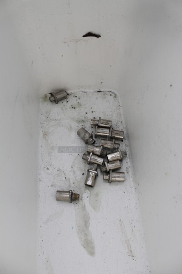 White Poly Ingredient Bin on Commercial Casters.  - Image 3 of 4