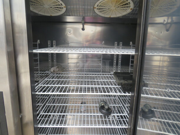 One SS Blue Air 3 Door Freezer With 11 Racks On Casters. Model# BSF72T. 115/208-230 Volt. 81X31X81.5 - Image 3 of 4
