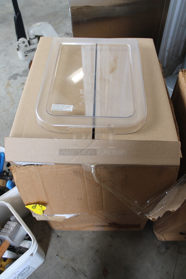 ALL ONE MONEY! 2 Boxes of BRAND NEW Cambro Clear Poly Lids - Image 4 of 7