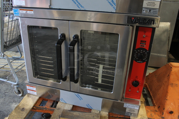 2 BRAND NEW SCRATCH AND DENT! Vulcan VC4GD-11D150K ENERGY STAR Stainless Steel Commercial Propane Gas Powered Full Size Convection Oven w/ View Through Doors, Metal Oven Racks and Thermostatic Controls. Does Not Have Legs. 2 Times Your Bid! - Image 5 of 11
