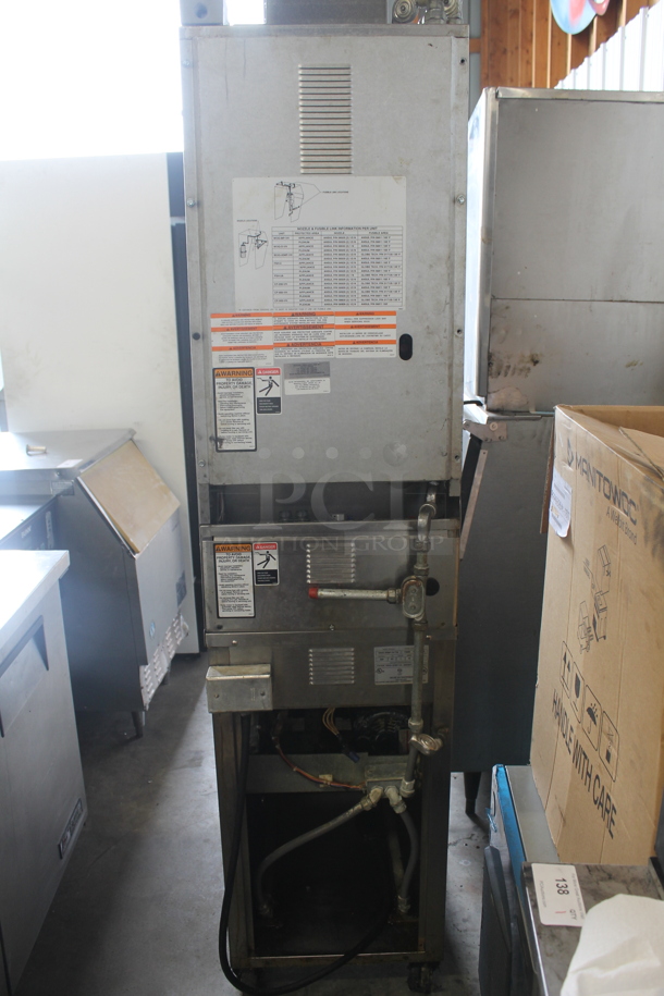 Giles WOG-20MP-VH TB Stainless Steel Commercial Ventless Hood and Giles Stainless Steel Electric Powered Deep Fat Fryer on Commercial Casters. Hood: 208 Volts, 1 Phase.  - Image 9 of 12