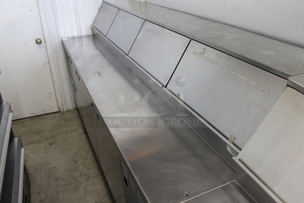 2017 Delfield Stainless Steel Commercial Sandwich Salad Prep Table Bain Marie Mega Top. 115 Volts, 1 Phase. Tested and Working! - Image 1 of 11