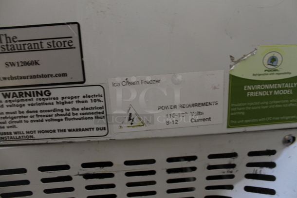 Metal Commercial Chest Freezer w/ 2 Center Hinge Lids on Commercial Casters. 110-120 Volts, 1 Phase. Tested and Working! - Image 9 of 9
