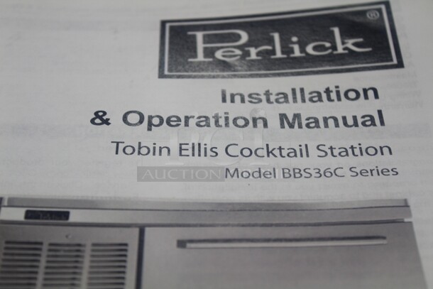 NEW! Perlick Model BBS36C Tobin Ellis Refrigerated Cocktail Station With 2 Drawers. 36x27.5x41.5. 115V/60Hz.  - Image 7 of 7