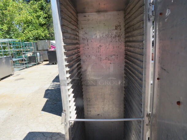 One Aluminum 1 Door Holding Cabinet On Casters. 20X27X68 - Image 2 of 2