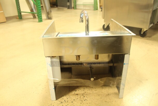 NEW! Advance Tabco Model 7-PS-42 Commercial Stainless Steel Recessed Hand Sink With Faucet And Towel Dispenser. 19x17.75x21 - Image 4 of 6