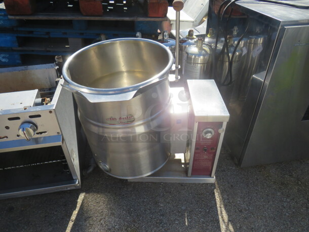One Southbend 10 Gallon Electric Tilt Kettle. Model# KETC-10. 208 Volt. 3 Phase. Unable To Test. 25X19X33 - Image 1 of 2