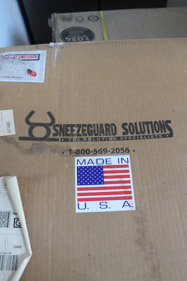 BRAND NEW IN BOX! 1540 Portable Standard Height Sneeze Guard. - Image 2 of 3
