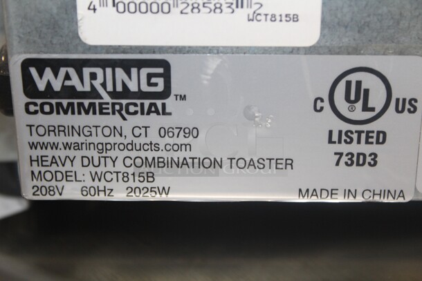NEW! Waring Model WCT815B Commercial 4 Slot Toaster. 11x10x9. 208V/60Hz.   - Image 5 of 7