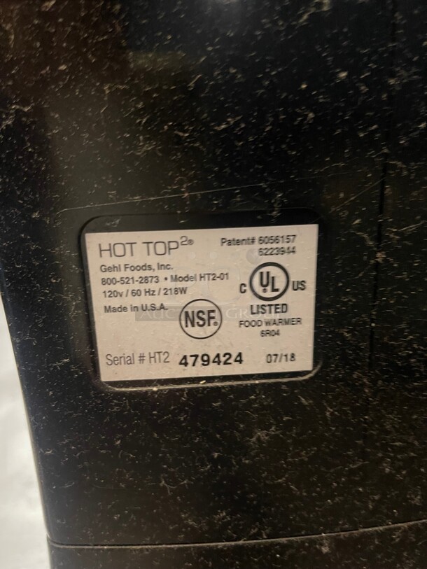 GEHLS HT2 Commercial Dispenser Nacho Cheese Sauce Machine Warmer Hot Top 2 Black 115 Volt Missing Dispenser  - Image 6 of 9