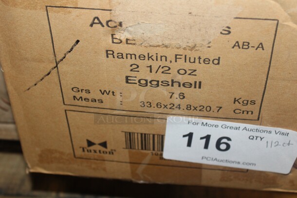 NEW IN BOX! 112 Tuxton Fluted 2.5oz Ramekins. 112X Your Bid!  - Image 2 of 2