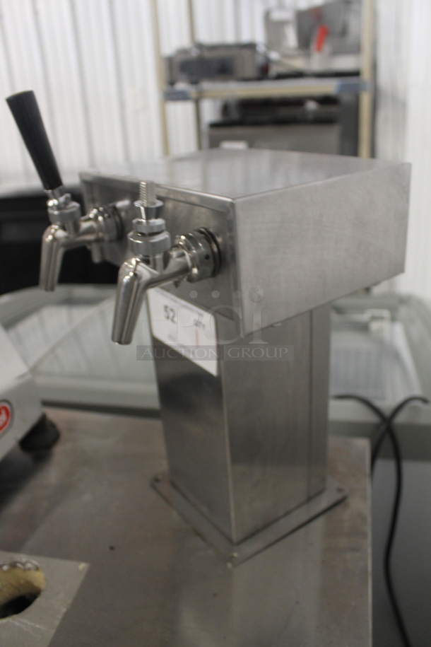 Stainless Steel 2 Tap Beer Tower. Goes GREAT w/ Lot 53!  - Image 3 of 3