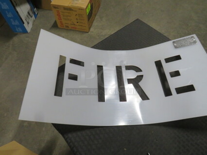 One NEW Custom Stencil. FIRE. 6X4