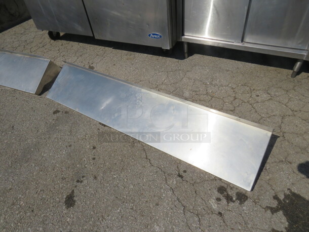 One Stainless Steel Shelf With Brackets. 60X11X11 - Image 1 of 1