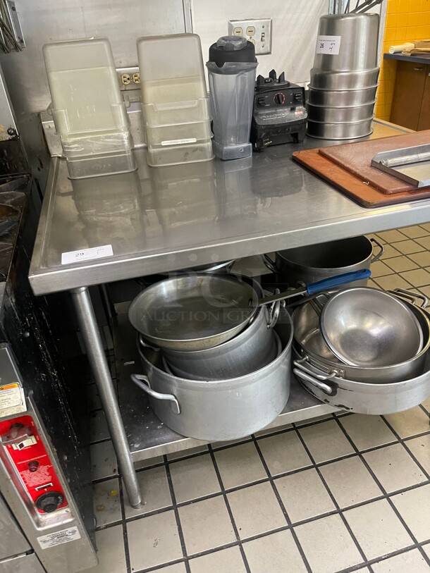 Clean! Commercial Stainless Steel Table With Stainless Shelf NSF 48x36x36 - Image 2 of 7