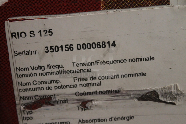 AHT RIO S 125 Metal Commercial Chest Freezer Merchandiser on Commercial Casters. 120 Volts, 1 Phase. Tested and Powers On But Does Not Get Cold - Image 7 of 7