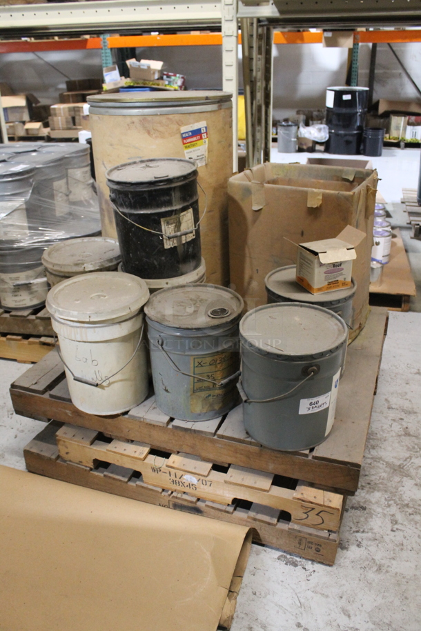 ALL ONE MONEY! PALLET LOT of Buckets and 2 Extra Pallets. BUYER MUST REMOVE. - Image 2 of 2