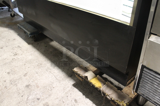 Display Concepts Metal Commercial Floor Style Display Case Merchandiser w/ Glass Shelves. Tested and Does Not Power On - Image 2 of 11