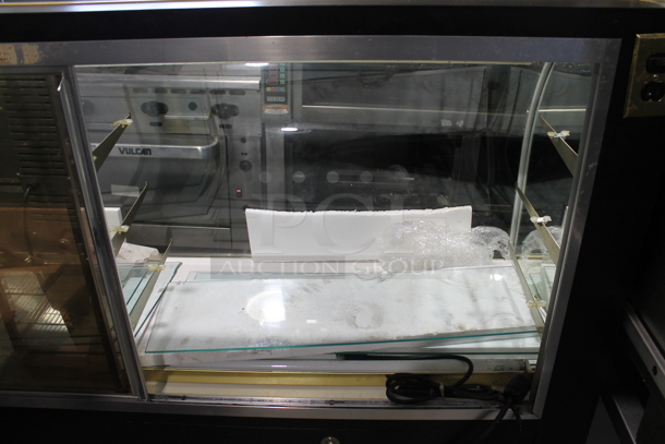 Display Concepts Metal Commercial Floor Style Display Case Merchandiser w/ Glass Shelves. Tested and Does Not Power On - Image 6 of 11