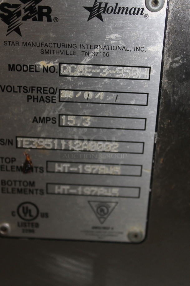 Star Holman QCBE-3-950H Stainless Steel Commercial Countertop Conveyor Toaster Oven. 208 Volts, 1 Phase.  - Image 5 of 5