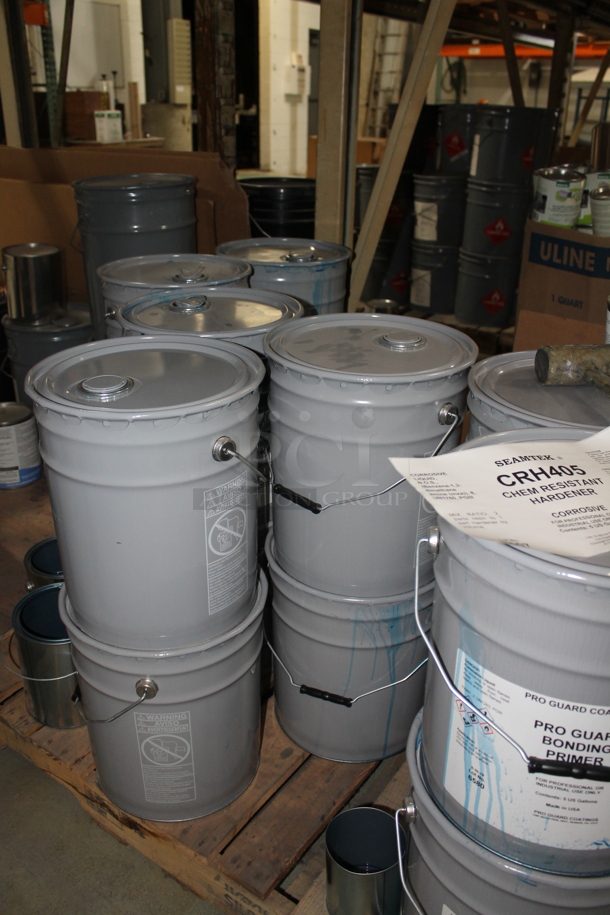 ALL ONE MONEY! PALLET LOT of Various Items Including Gray Buckets of Bonding Primer. BUYER MUST REMOVE. - Image 4 of 4